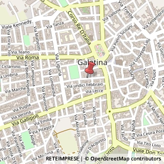 Mappa Via Giovanni Pascoli,  28, 73013 Galatina, Lecce (Puglia)