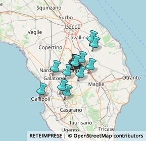 Mappa Via Del Ponte, 73013 Galatina LE, Italia (7.70429)