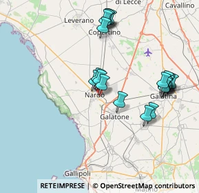 Mappa Via Boselli, 73048 Nardò LE, Italia (8.34)
