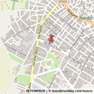 Mappa Via Enrico Ferri, 39, 73048 Nardò, Lecce (Puglia)