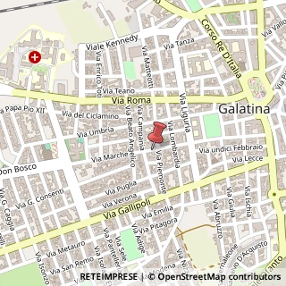 Mappa Via Marche, 24, 73013 Galatina, Lecce (Puglia)