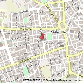 Mappa Via Marche, 73013 Galatina, Lecce (Puglia)