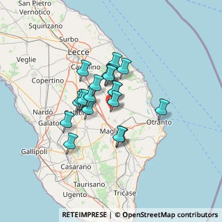 Mappa Via Umberto Giordano, 73020 Castrignano De' Greci LE, Italia (10.3775)