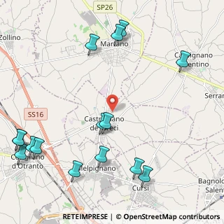 Mappa Via Umberto Giordano, 73020 Castrignano De' Greci LE, Italia (3.116)