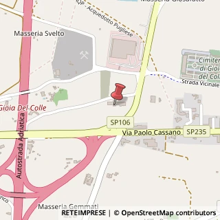 Mappa Via Paolo Cassano, 70023 Gioia del Colle BA, Italia, 70023 Gioia del Colle, Bari (Puglia)