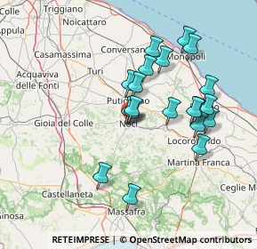 Mappa Noci, 70015 Noci BA, Italia (14.2315)