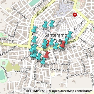 Mappa Via San Leonardo, 70029 Santeramo In Colle BA, Italia (0.1845)