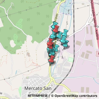 Mappa Via delle Puglie, 84085 Mercato San Severino SA, Italia (0.24333)