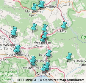 Mappa Via delle Puglie, 84085 Mercato San Severino SA, Italia (9.6525)