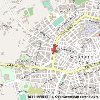 Mappa Via l'Aquila, 9, 70029 Santeramo in Colle, Bari (Puglia)