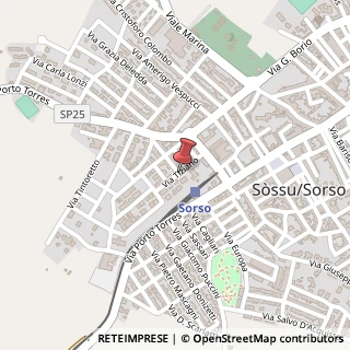 Mappa Via tiziano 999, 07037 Sorso, Sassari (Sardegna)