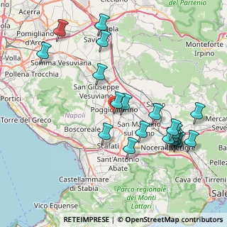 Mappa Via C. A. dalla Chiesa, 80040 Poggiomarino NA, Italia (9.4355)