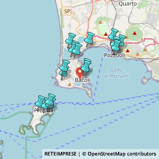 Mappa Via Gabriele D'Annunzio, 80070 Bacoli NA, Italia (3.84667)