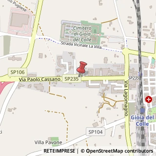 Mappa Via Dottor Paolo Cassano, 342, 70023 Gioia del Colle, Bari (Puglia)