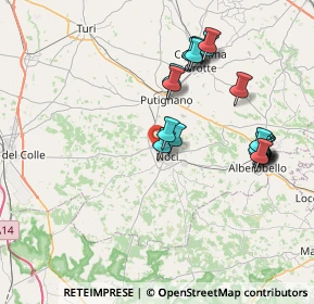 Mappa Via Zona B, 70015 Noci BA, Italia (8.451)