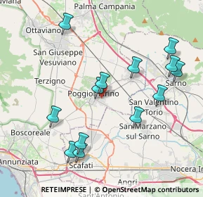 Mappa Via Fratelli Rosselli, 80040 Poggiomarino NA, Italia (4.46231)