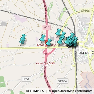 Mappa CAP, 70023 Gioia del Colle BA, Italia (1.00345)