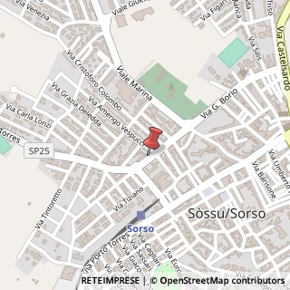 Mappa Via Fratelli Borio, 40, 07037 Sorso, Sassari (Sardegna)