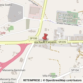 Mappa Via Paolo Cassano, 139, 70023 Gioia del Colle, Bari (Puglia)
