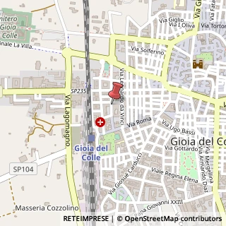 Mappa Via Don Rocco Passiatore, 1, 70023 Gioia del Colle, Bari (Puglia)
