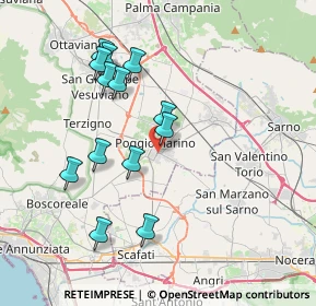 Mappa Piazza de Marinis, 80040 Poggiomarino NA, Italia (3.91385)