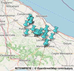 Mappa Contrada Colarossa, 70011 Alberobello BA, Italia (8.8575)