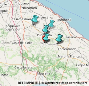 Mappa Via Santa Rosa, 70015 Noci BA, Italia (7.6625)