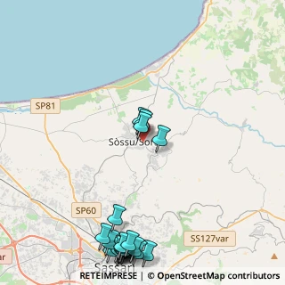 Mappa Via Sennori, 07037 Sorso SS, Italia (6.4225)