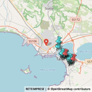Mappa SS 7 Appia Nord Km 1, 74123 Taranto TA, Italia (4.608)