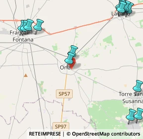 Mappa Via Torre Santa Susanna, 72024 Oria BR, Italia (7.00214)