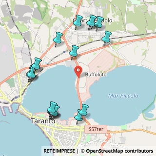 Mappa Superstrada Ponte Punta Penna Pizzone & Strada Statale 7 ter Salentina, 74123 Taranto TA, Italia (2.7225)