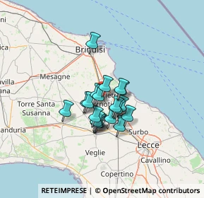 Mappa Via Giacomo Matteotti, 72027 San Pietro Vernotico BR, Italia (8.921)