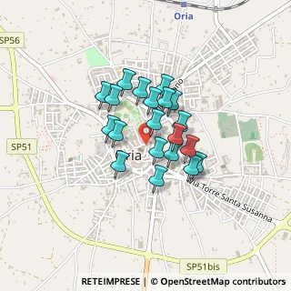 Mappa Via Manfredi, 72024 Oria BR, Italia (0.3175)