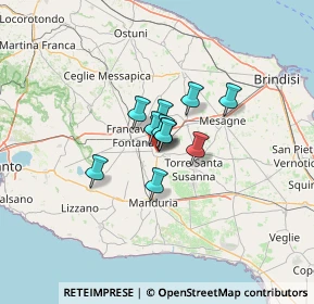 Mappa Vico Teramo, 72024 Oria BR, Italia (6.86727)