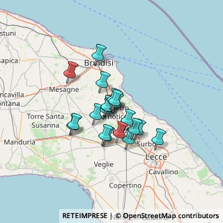 Mappa Via Cristoforo Colombo, 72027 San Pietro Vernotico BR, Italia (9.645)