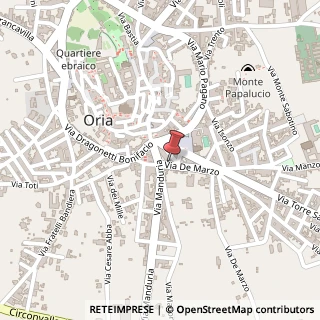 Mappa Via Anton Gualberto de Marzo, 15, 72024 Oria, Brindisi (Puglia)