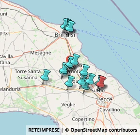 Mappa San Pietro Vernotico, 72027 San Pietro Vernotico BR, Italia (11.431)