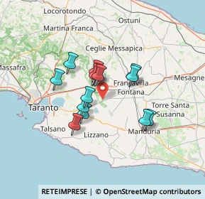 Mappa Via Paparazio, 74023 Grottaglie TA, Italia (10.6)