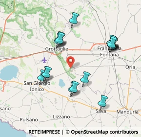 Mappa Via Paparazio, 74023 Grottaglie TA, Italia (8.3675)