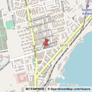 Mappa Via Cataldantonio Mannarini, 22, 74100 Taranto, Taranto (Puglia)