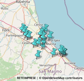 Mappa SP 33, 47042 Cesenatico FC, Italia (10.6835)