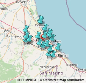 Mappa SP 33, 47042 Cesenatico FC, Italia (9.2655)