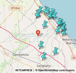 Mappa SP 33, 47042 Cesenatico FC, Italia (4.4095)