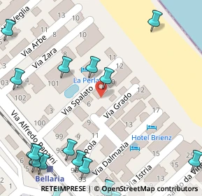 Mappa Via Spalato, 47814 Bellaria-Igea Marina RN, Italia (0.08889)