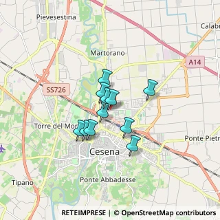 Mappa Via Madonna dello Schioppo, 47023 Cesena FC, Italia (1.11182)