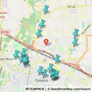 Mappa Via Madonna dello Schioppo, 47023 Cesena FC, Italia (1.386)