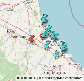 Mappa Via Cesenatico, 47042 Cesena FC, Italia (10.86786)