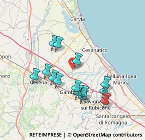 Mappa Via Capannaguzzo, 47042 Cesenatico FC, Italia (6.74357)