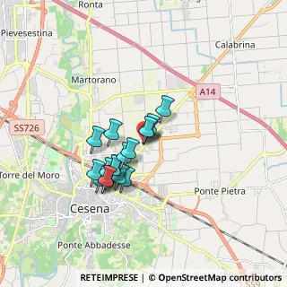 Mappa Via Chiesa di Sant'Egidio, 47521 Cesena FC, Italia (1.33889)