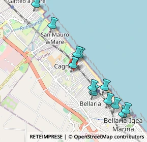 Mappa Via Luigi Settembrini, 47814 Bellaria-Igea Marina RN, Italia (1.09167)